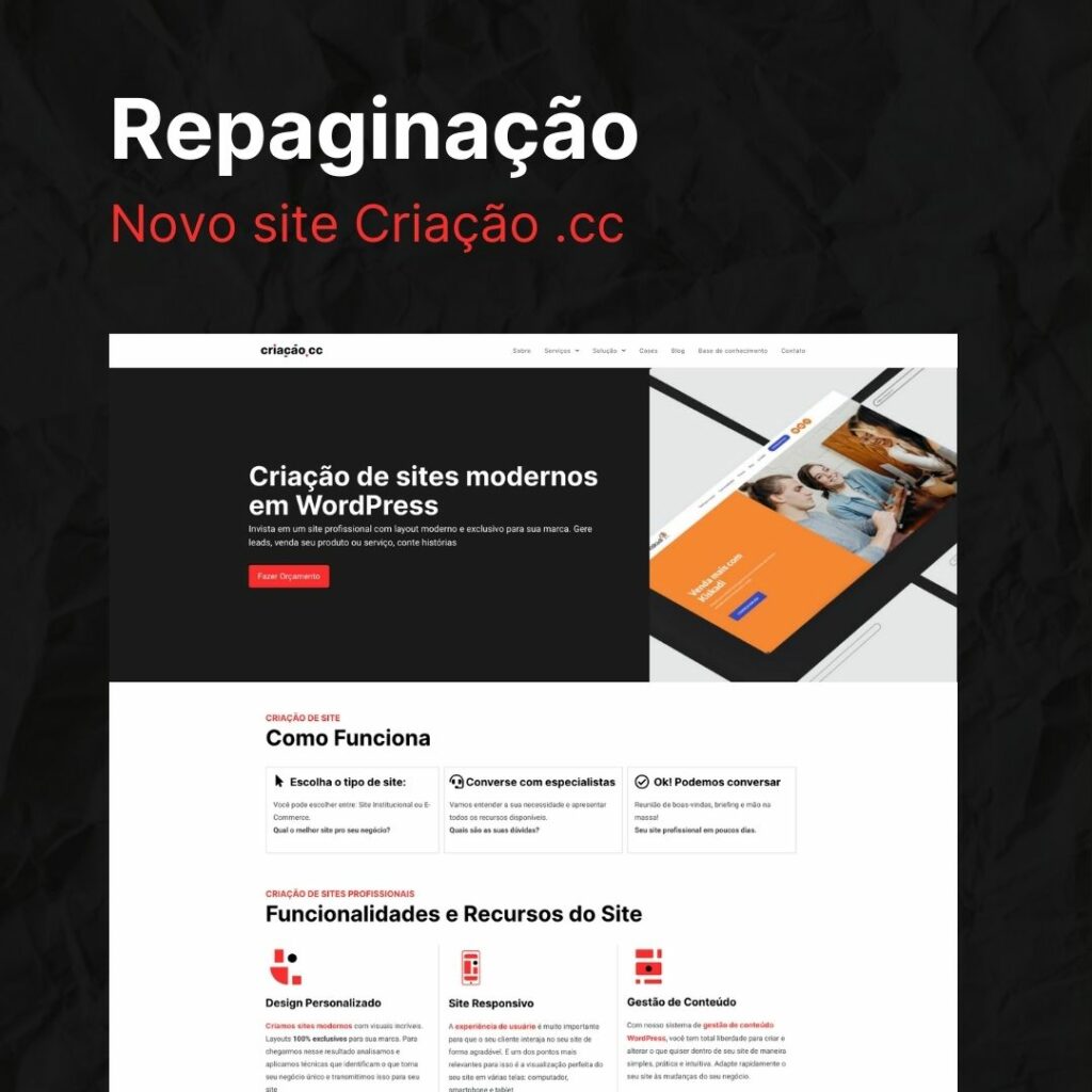 repaginação Criação .cc