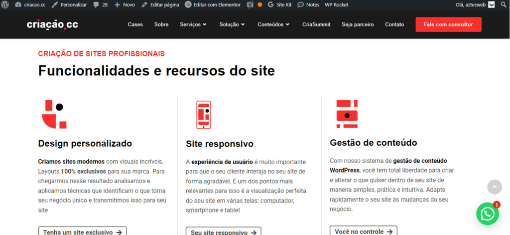 site com diagramação