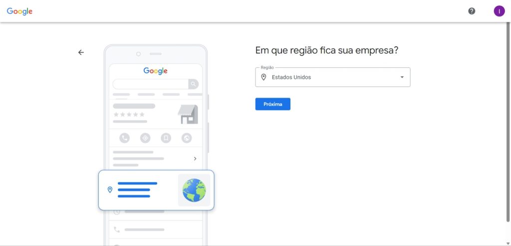 Passo a passo para criar sua conta no Google Meu Negócio - passo 5