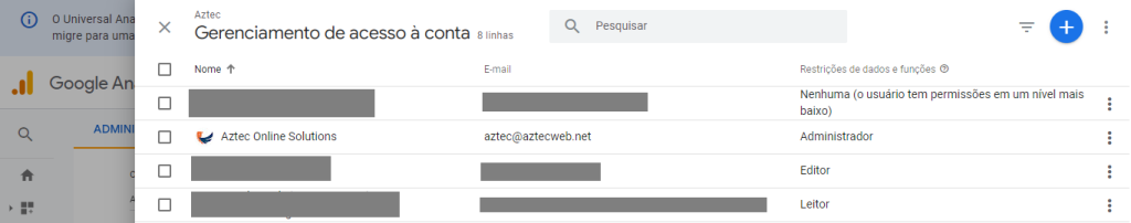 adicionando no analytics