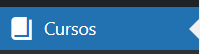 cursos no menu do WordPress