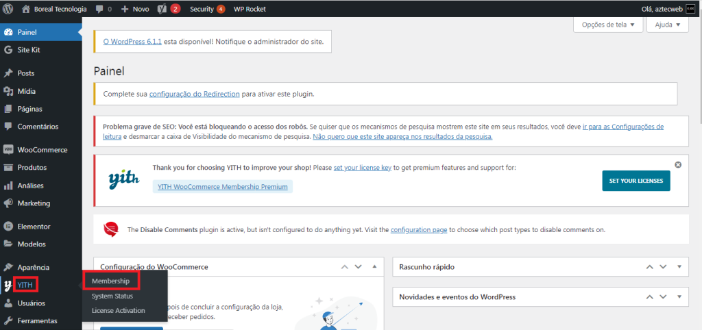 YITH Membership no WordPress