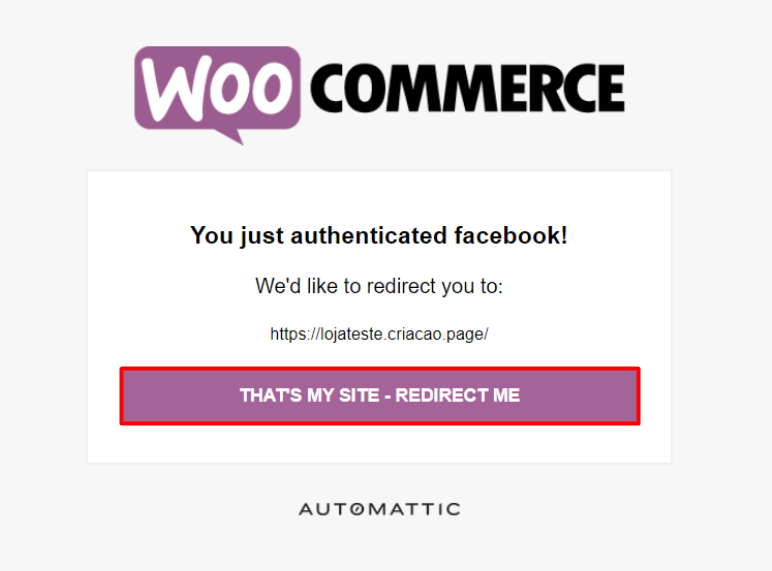 redirecionamento woocommerce