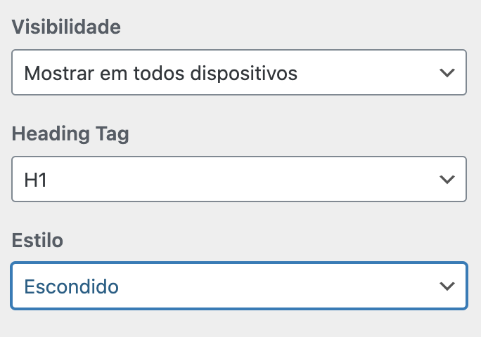 desabilitar o título de página