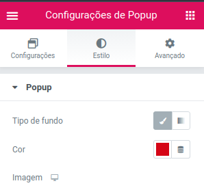 configurações básicas