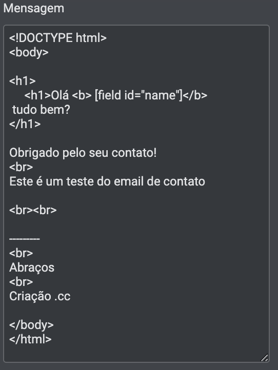 e-mail automático