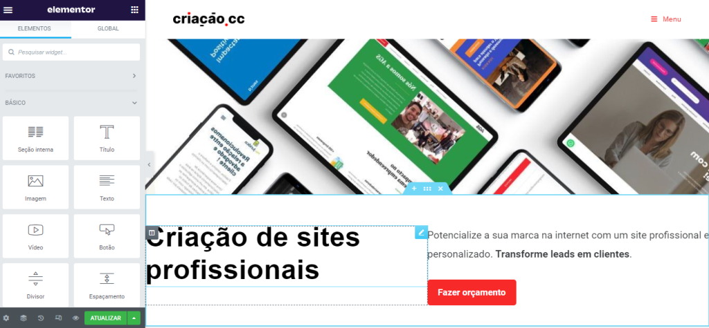 site personalizado