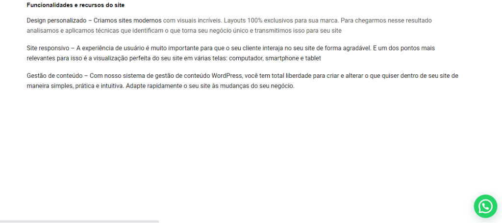 site sem diagramação