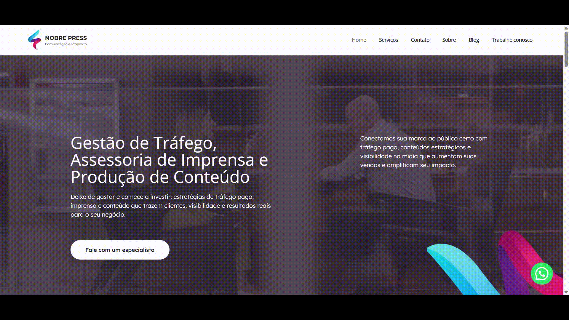 vídeo site NobrePress
